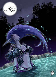 night elf in water